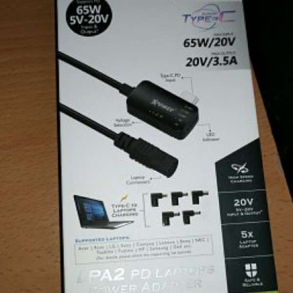 Xpower XPOWER LPA2 Laptop 充電轉插 支援Type-C PD充電