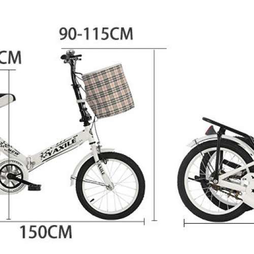 6歲-成人適用　摺疊式單車　十秒展合簡單操作 加厚車圈　防滑車胎