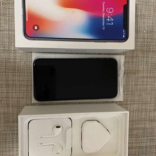 iPhone X 256GB 太空灰 齊配件 9成新