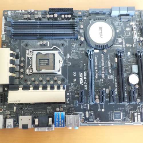 (新淨Z97) Asus Z97 PRO跟原裝背板 (運作正常 Bios已更新 3503)