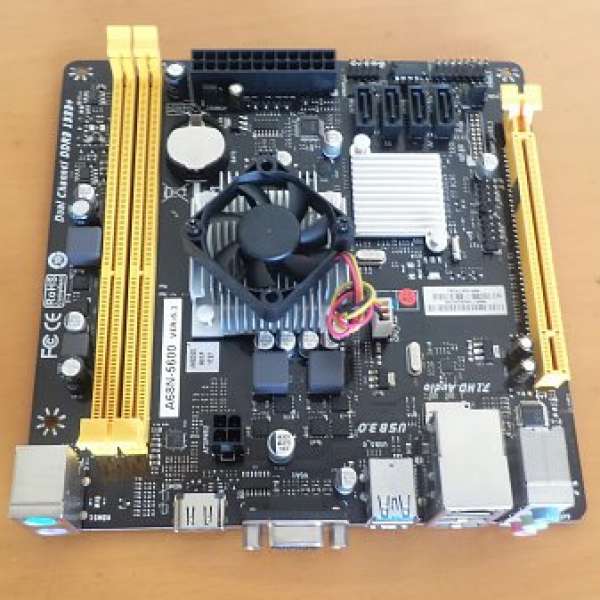 ( ITX) 新淨BIOSTAR A68N-5600 底板連背板(板载 APU A10-4655四核处理器)