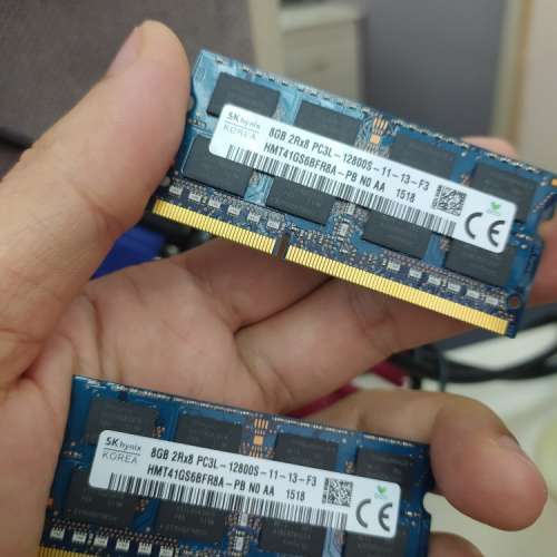 DDR 3  8g ram x2 PC3L 12800s for iMac or notebook 低電壓