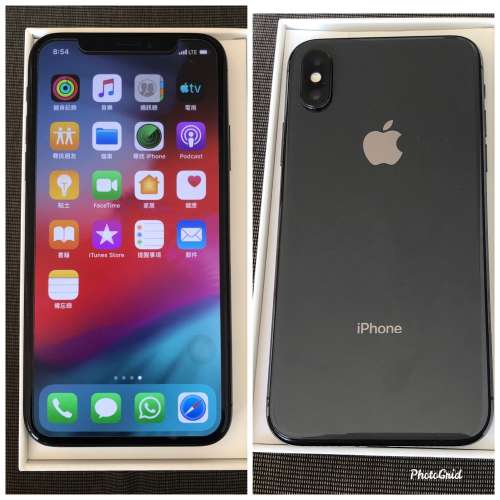 99% new iPhone X 64GB Black Hong Kong Good with Box and mobile cover
