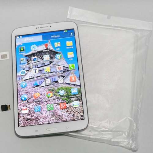 有新透明套可以打電話插card上網新淨良好SamsungGALAXY Tab3 SM-T311(8")3G 16GB連...