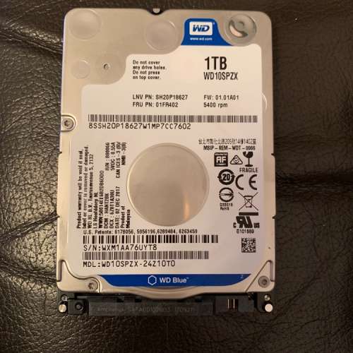 Notebook harddisk 1TB Toshiba and WD