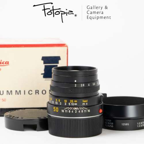 || Leica Summicron-M 50mm F2 - Black / v4 / Focusing Tab / Canada with box ||
