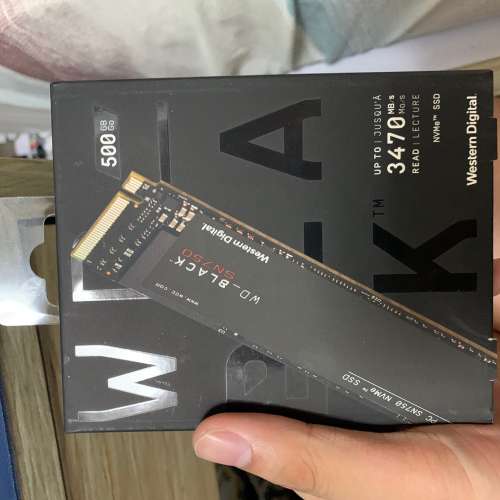 全新WD BLACK SN750 500GB M.2 2280 3D NAND SSD