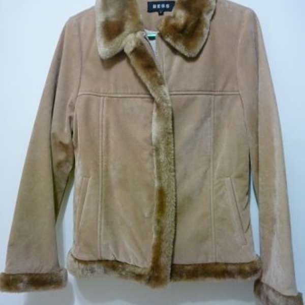 BESS 女裝 仿猄皮 Jacket 外套 短褸 皮褸 加厚 正貨正版 95%新 S碼