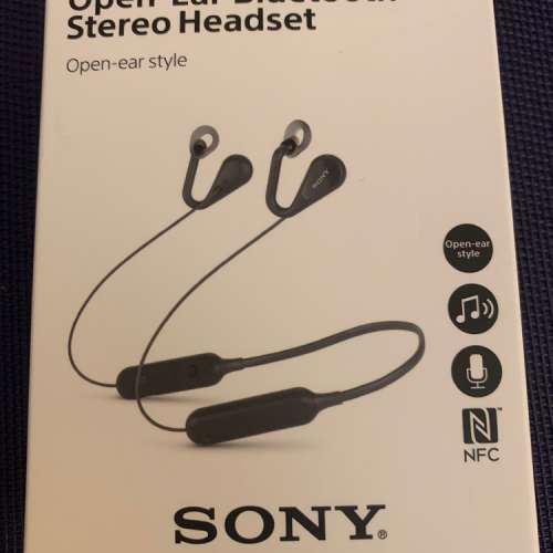 Sony open ear bluetooth stereo headset SBH82D 100% 新 （另可交換耳機玩下, 你加...