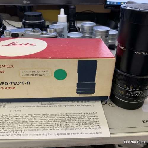Over 95% New Leica APO-Telyt-R 180mm/F3.4 Lens with box and paper