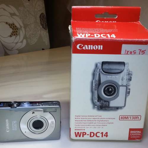 Canon IXUS 75 Camera + WP-DC14 潛水殼，