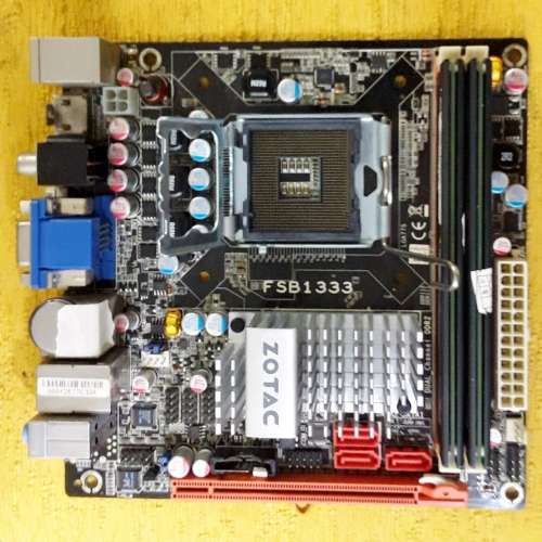Zotac itx  FSB 1333 (MCP7A) + CPU E6600 + DDR2  2GB X 2  欠背板