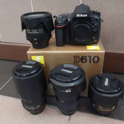 Nikon D610, Nikon 24-85mm VR, Nikon 24mm F1. 4G, Nikon 16-35mm F4, Nikon 70-300