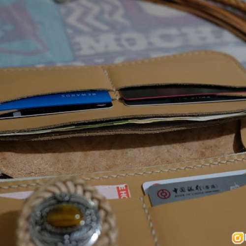 男女真皮原創皮唐草雕錢包手工編織復古植鞣革頭層牛皮長款財布