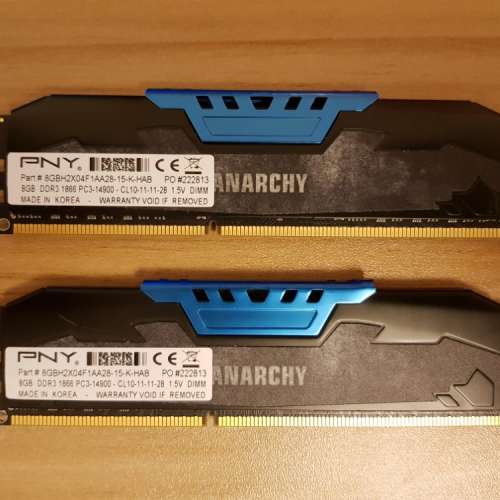 PNY Anarchy 16GB (2 x 8GB) DDR3 1866MHz Ram