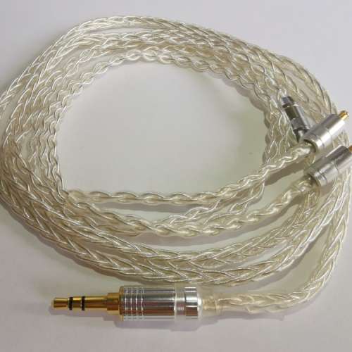 新品特惠7N單晶銅鍍銀耳機線 升級線westone fender QDC Shure campfire 2.5mm 3.5m...