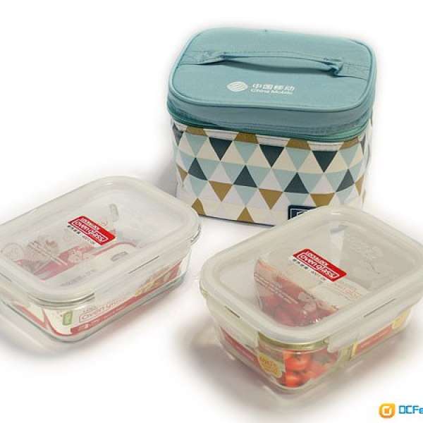 LOCK&LOCK 630ml 微波爐 焗爐 耐熱 玻璃 食物盒 飯盒 餐盒 Food Container Glassware