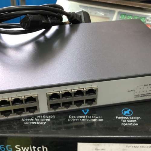 HP 1420-16G Gigabit unmanaged switch (9成新)