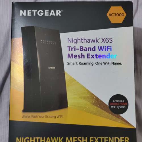 99% New Netgear Nighthawk X6S EX8000 三頻 WiFi Mesh Extender 延伸路由器（AC3000...