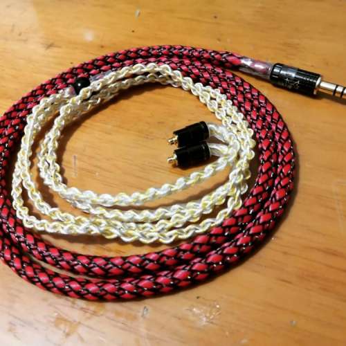 超粗7N單晶銅鍍金耳機線 升級線 Shure fender campfire westone 2.5mm 3.5mm 4.4mm...