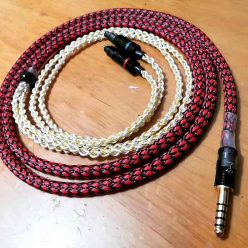 超粗7N單晶銅鍍金耳機線 升級線 Shure fender campfire westone 2.5mm 3.5mm 4.4mm...