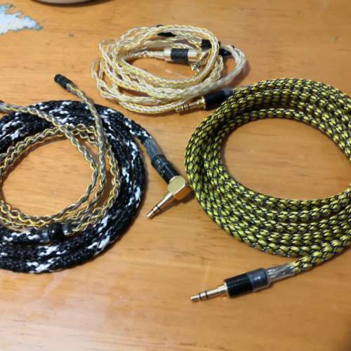 超粗7N單晶銅鍍金耳機線 升級線 Shure fender campfire westone 2.5mm 3.5mm 4.4mm...