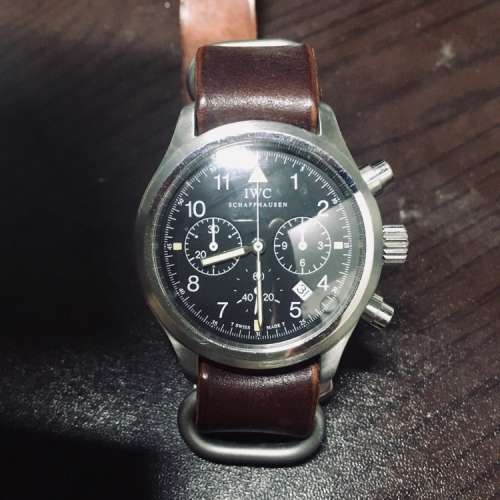 萬國 IWC Flieger chronograph watch not Rolex Pam penarai omega oris ball bell...