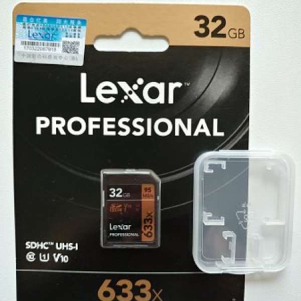 100% 全新 Lexar 32GB SDHC UHS-I V10 記憶卡