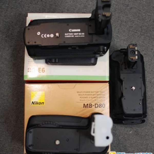98%New 相機直倒 Battery Grip BG-E6(for 5D II), MB-D80(for D80,D90)