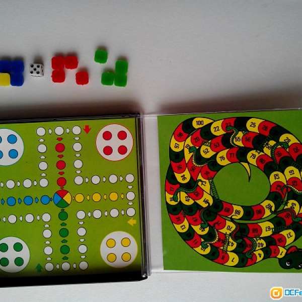 旅行便攜遊戲 （1）- 蛇梯棋及飛行棋 （Snakes & Ladders 及 Ludo）全新未玩過