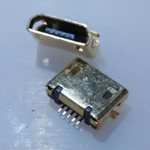 MICRO USB 鍍金 5P母插座 貼片 全新