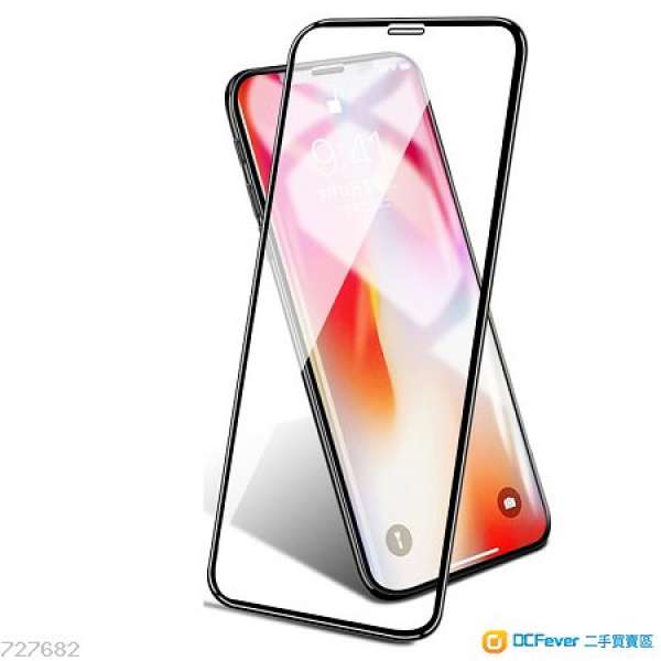 iPhone X/Xs/XR/Xs mas 5D曲面全屏玻璃貼（$70二張）