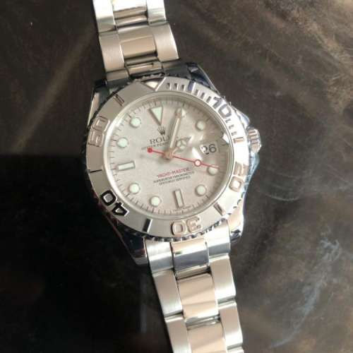 ROLEX Yacht-Master Platinum Dial 168622 35MM 中裝, 99%新, 好靚仔( tudor iwc o...