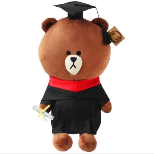 (DIY訂製畢業公仔，可刺繡中英文名，及選擇不同公仔）全新反送中，Line,史迪仔，米...