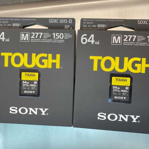 2張Sony Tough 64GB SD CARD