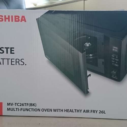 TOSHIBA 東芝 多功能 氣炸 烤焗爐 微波爐 MV-TC26TF 黑色