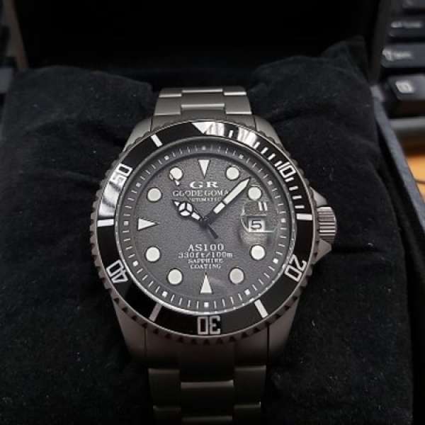 99%新 GR Goode Goman 100m 鈦金屬 自動機械錶 not seiko citizen orient