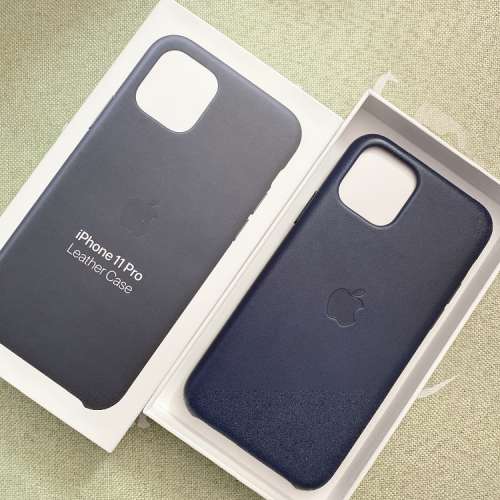 原裝全新 Apple iPhone 11 Pro 皮革保護套 - 午夜藍色