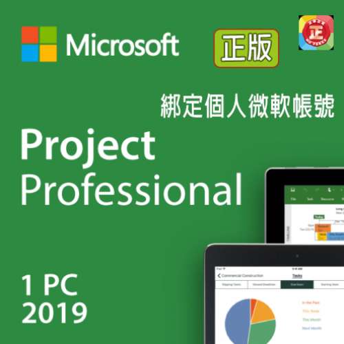 永久Microsoft Project Professional 2019密鑰(正版綁定)