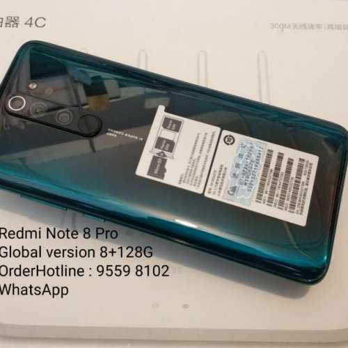 紅米 Redmi Note 8 Pro Global Version Emerald Green 8G RAM 128G ROM. Brand new.