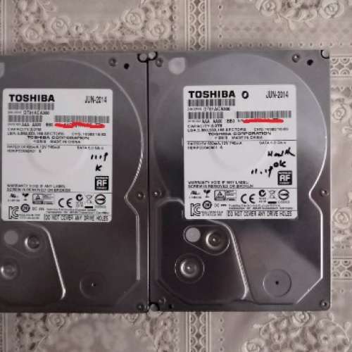 TOSHIBA 3TB HDD 硬碟 DT01ACA300, 3.5吋