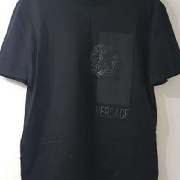 全新Versace size 48 (M)黑色混綿短袖T shirt