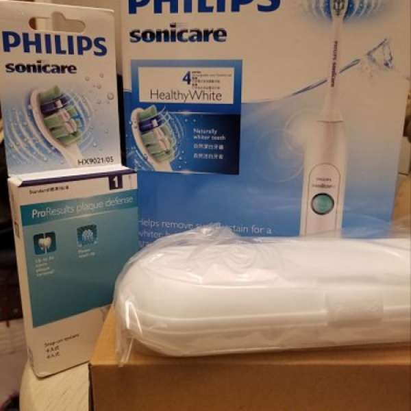 全新Philips sonicare 聲波震動牙刷及一支標準型聲波牙刷刷頭