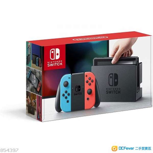 全新香港原裝行貨 任天堂 Nintendo Switch 紅藍主機 連螢幕保護貼