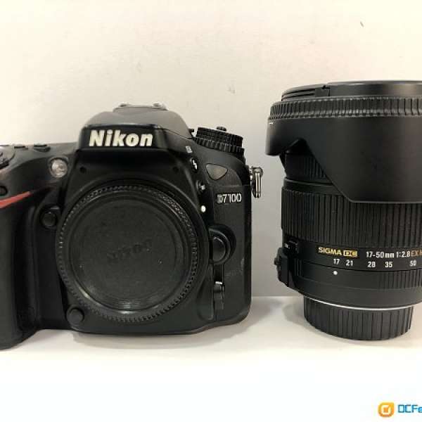 Nikon d7100 + Sigma 17-50 f2.8 HSM OS（有盒）兩電