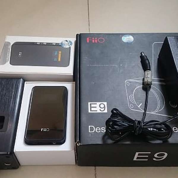fiio e7 + e9 USB DAC 耳擴、前級、PC 聲卡 99% new