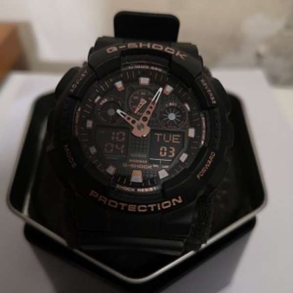 G-SHOCK GA100GBX-1A4 黑色手錶