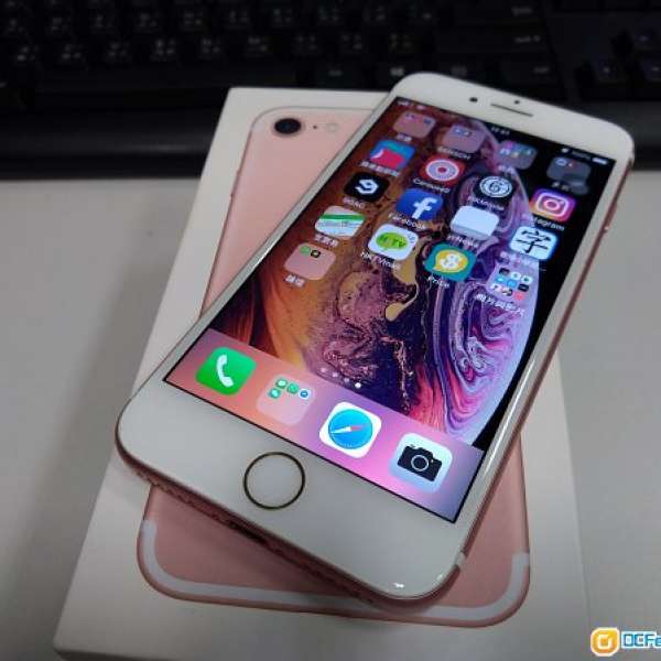 90%New iPhone 7 Rose Gold 128GB 香港行貨全套