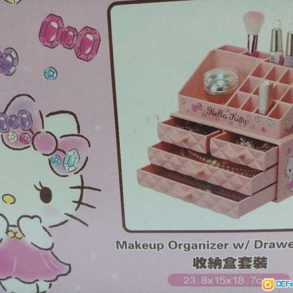 化妝品收納架 Hello Kitty 收納盒套裝 首飾箱 飾物箱 收納盒