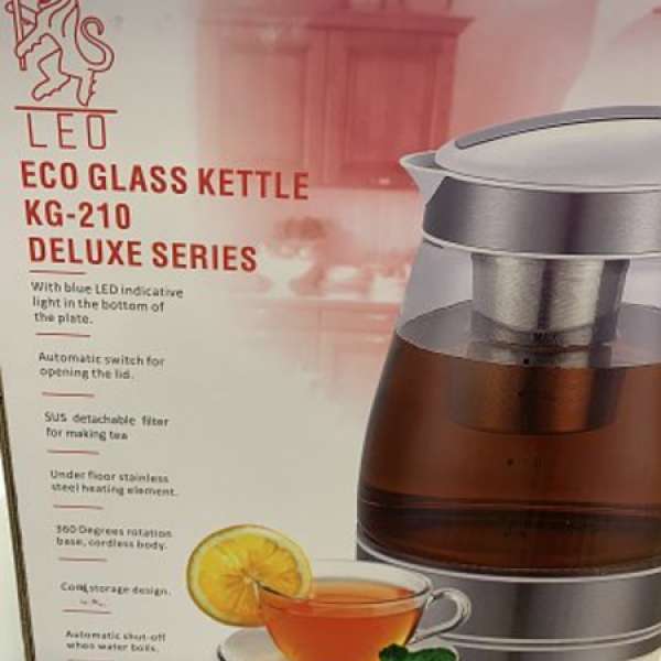 全新Leo Eco Glass Kettle KG-210 Deluxe Series 1.7 L 水煲